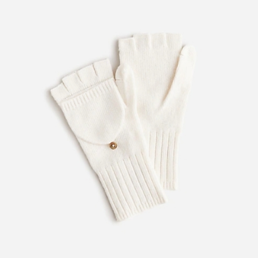 NWT J. Crew Ribbed-Knit Glittens